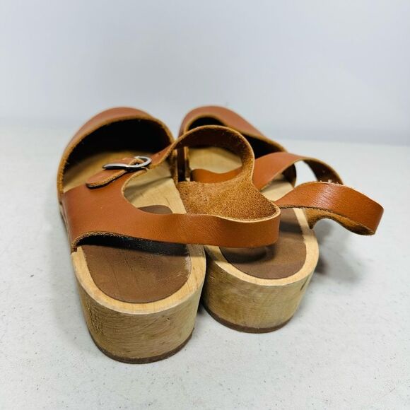 Brown Leather Kids Clogs - Picture 5 of 8